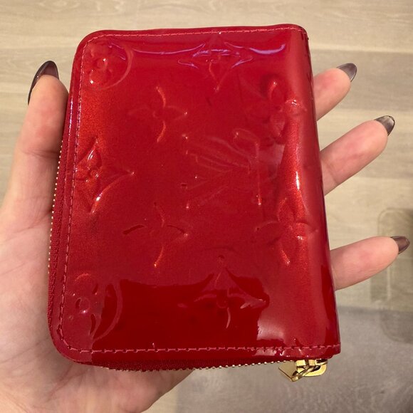 LV Zippy Coin Purse/Card Wallet in Red Vernis Leather - Picture 7 of 7